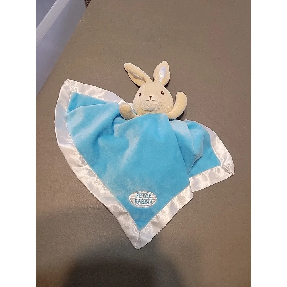 2016 Beatrix Potter Peter Rabbit Good Little Bunny Blue Lovey Security‎ Blanket